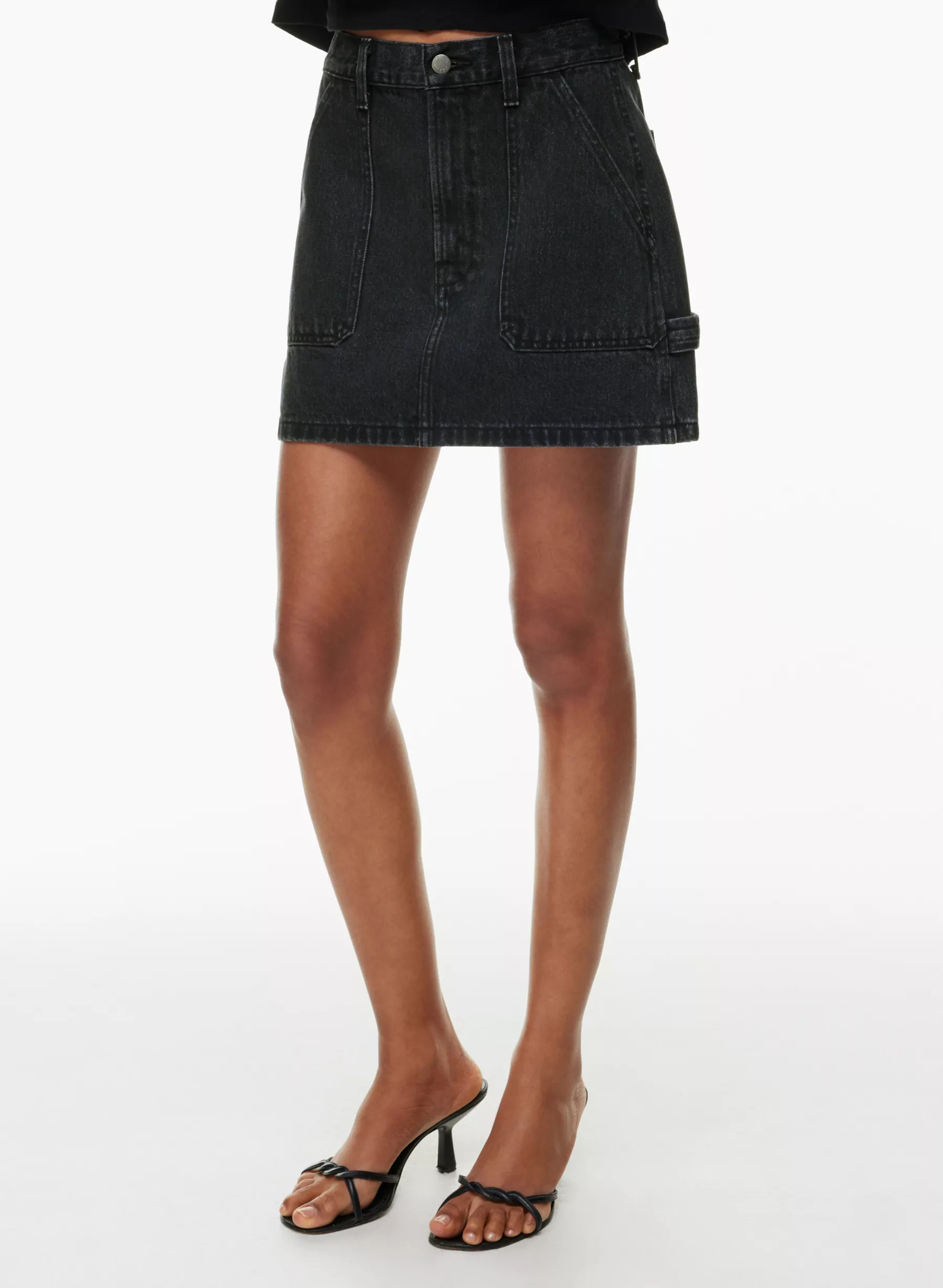 THE '90S UTILITY MINI DENIM SKIRT | Aritzia