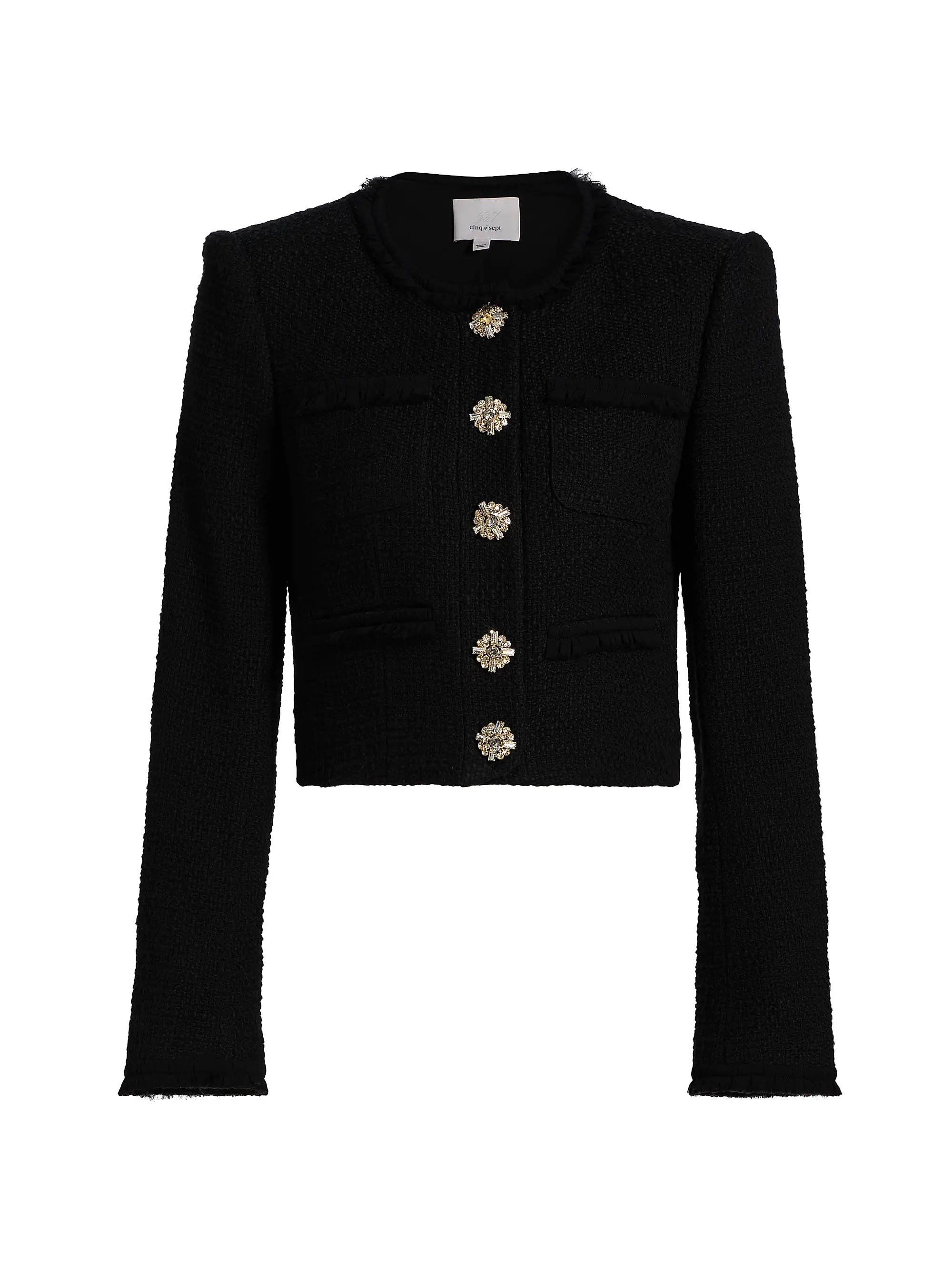 Linda Bouclé Cotton Crop Jacket | Saks Fifth Avenue