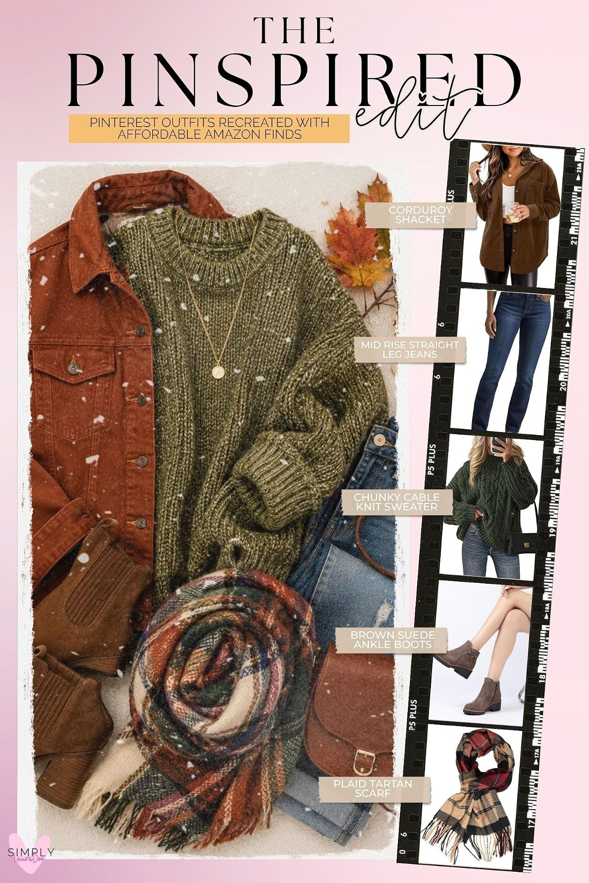 Cozy fall outfit idea with affordable Amazon fashion finds 🍂 Recreate this Pinterest-inspired autumn look with a brown corduroy shacket, chunky olive green cable knit sweater, mid-rise straight leg jeans, brown suede ankle boots and a plaid tartan scarf. Such an easy casual fall outfit for everyday wear, school drop-off, errands, pumpkin patch days, Thanksgiving weekend or a cozy fall getaway. I love the warm brown, rust and olive color palette for an effortless layered fall look.

#FallOutfit #FallFashion #AmazonFashion #AmazonFinds #CasualFallOutfit #CozyFallOutfit #FallStyle #AutumnOutfit #MomStyle #ShacketOutfit #SweaterOutfit #StraightLegJeans #AnkleBoots #FallLayers #PinterestOutfit 

 #LTKootd #LTKOver40