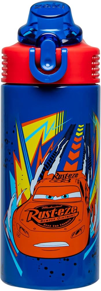Zak Designs Disney Pixar Cars Sage Kids Water Bottle for School or Travel, 14oz Stainless Steel W... | Amazon (CA)