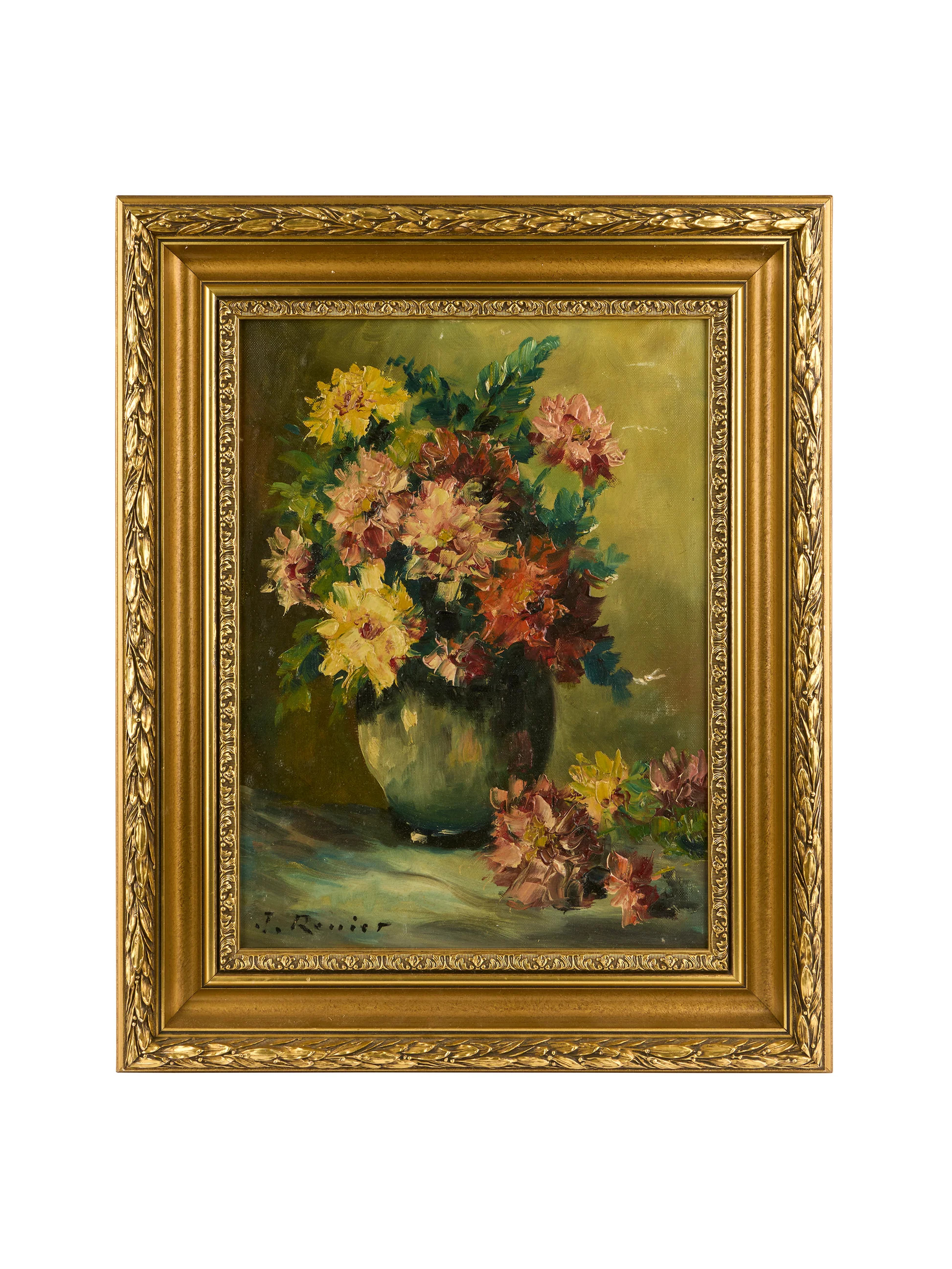 1940s Belgian Flower Oil Painting | Weston Table