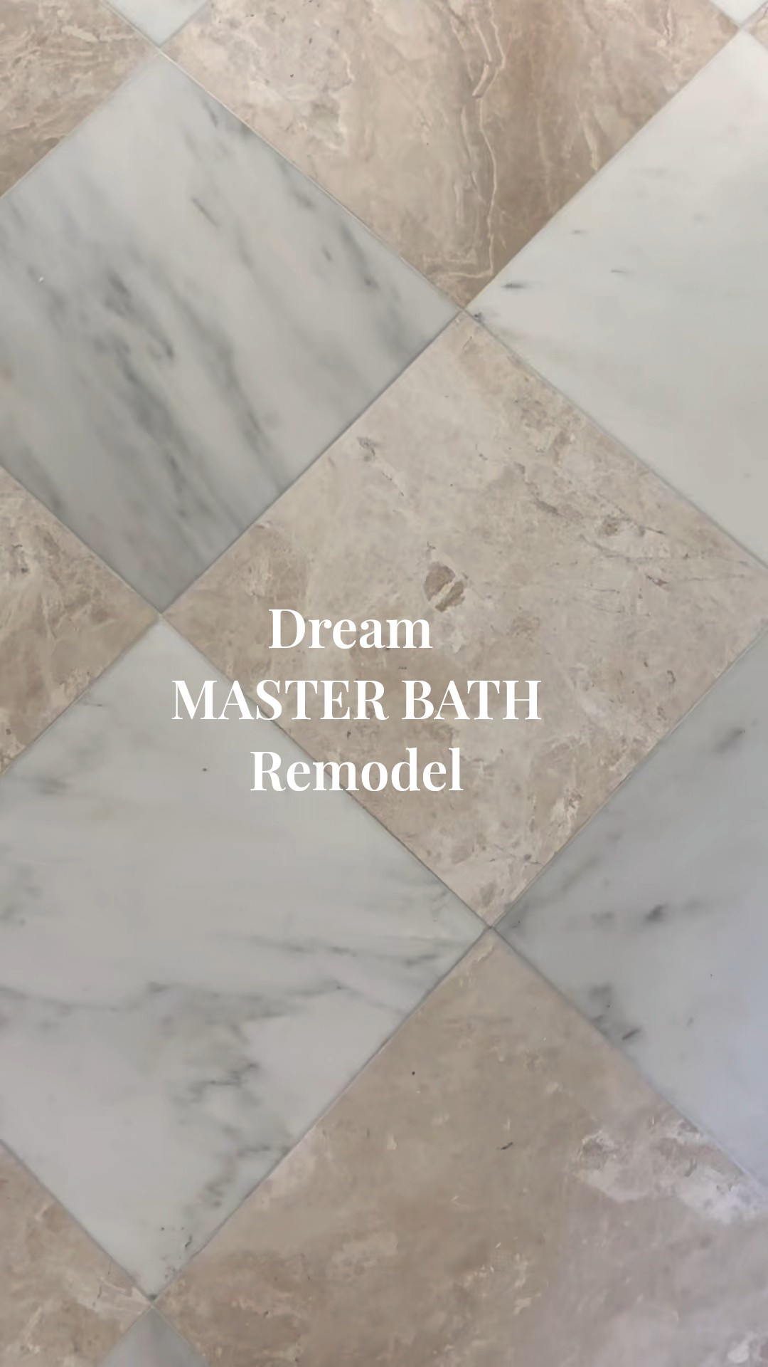 All the sources we used to create this dream master bathroom remodel are linked!  #remodel #masterbathroom #marblefloors #checkerboardfloors #design

#LTKHome