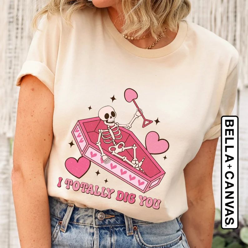 Valentines Day Skeleton Shirt Skeleton Heart Shirt Anti-valentines Day Shirt Funny Valentines Gif... | Etsy (US)