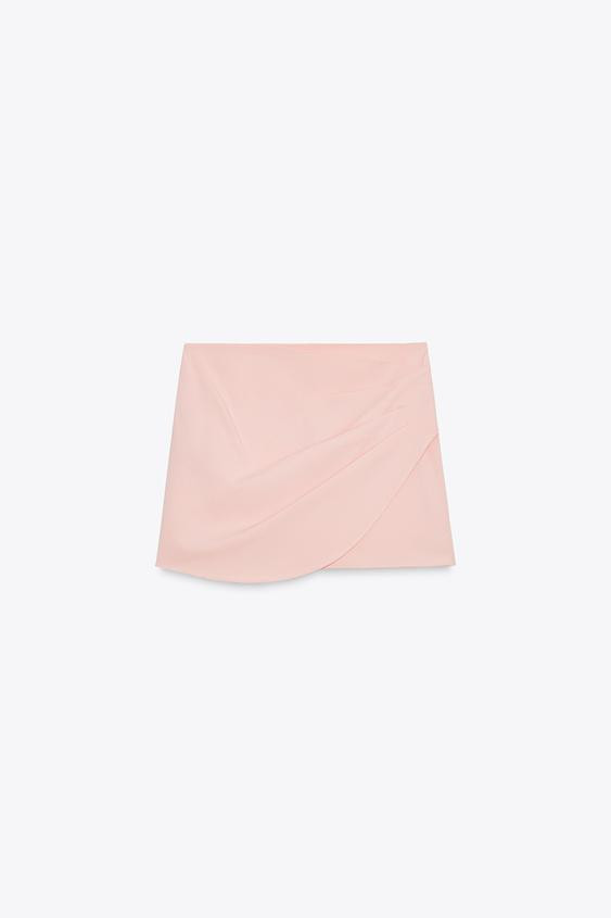 PLEATED WRAP SKORT | Zara US