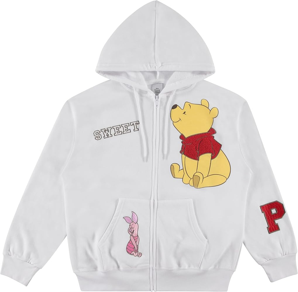 Disney Ladies Winnie the Pooh Fashion Sweatshirt Multi Hit Zip Hoodie - Winnie the Pooh Sweatshir... | Amazon (US)