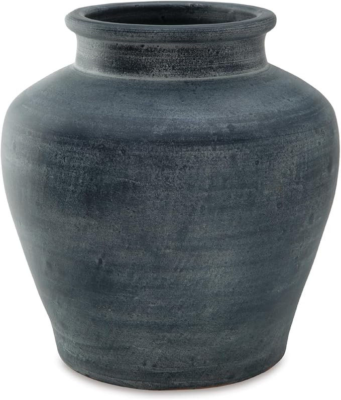 Signature Design by Ashley Meadie Traditional Indoor Terra Cotta Tabletop Vase with Wide Mouth, B... | Amazon (US)