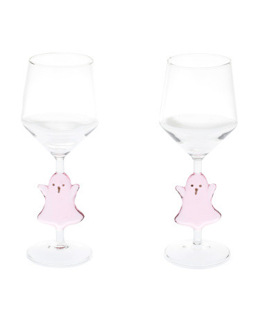 2pk Figural Ghost Wine Glasses | TJ Maxx