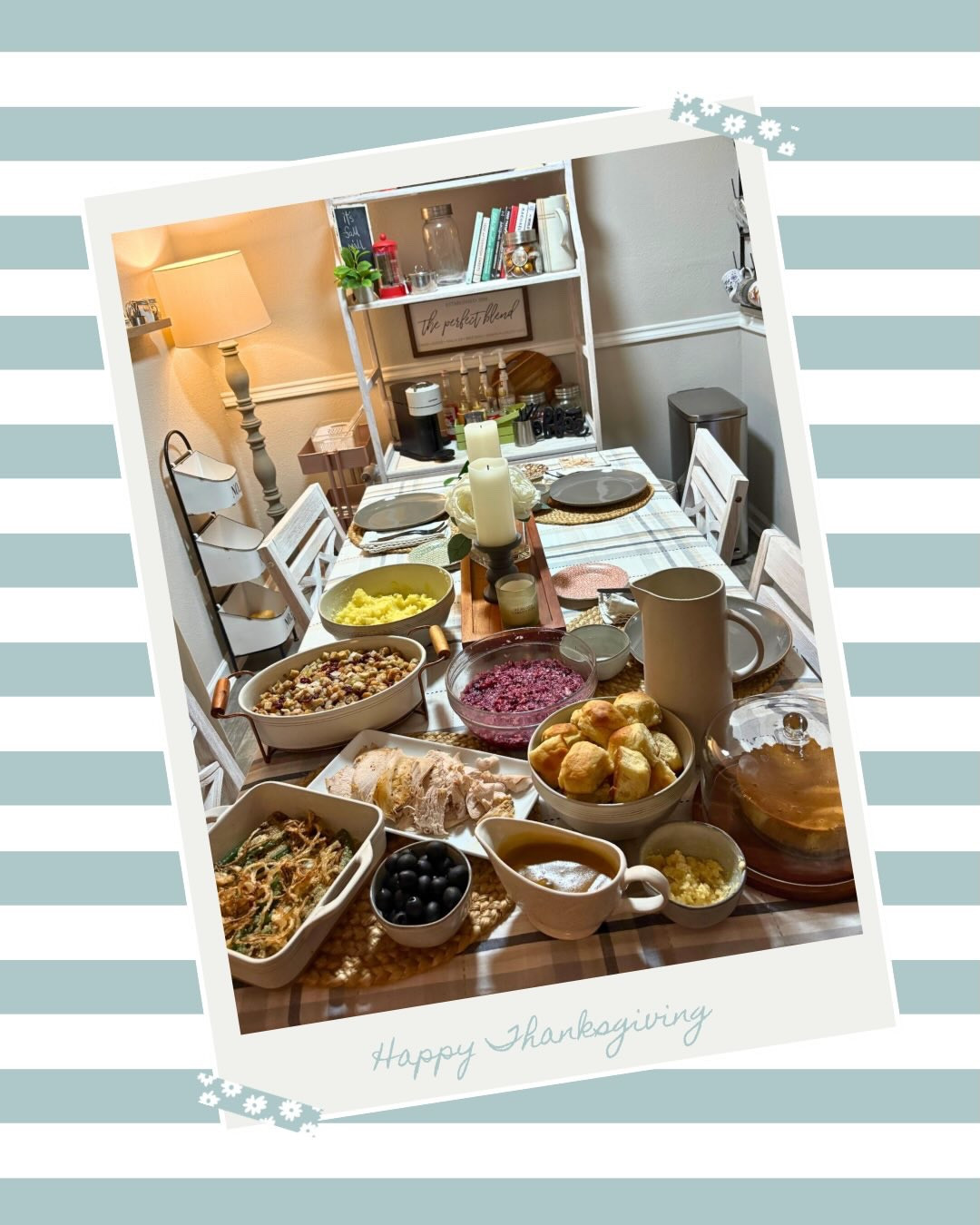 Happy Thanksgiving 🍁 (swipe left for slideshow)

Herb roasted turkey with gravy, mashed potatoes, cranberry pecan stuffing, homemade green bean casserole, dinner rolls, and Jo’s mom’s cranberry sauce. For dessert, a pumpkin cheesecake with a gingersnap crust.

Inspired by Julie and Julia, I’m cooking my way through Magnolia Table Volumes 1, 2, and 3. I’m calling it The Jeanie Jo and Joanna Project. Recipes 126 & 127 of 457 are the Green Bean Casserole and the Pumpkin Cheesecake, and here is how they turned out.

The green bean casserole was creamy and savory with a crisp topping that stayed light on the fork, I am sure to start placing these homemade fried onions on everything! The pumpkin cheesecake set beautifully with a smooth, velvety texture and the warm spice of the gingersnap crust in every bite.

Gracefully yours,
🫶🏻 Jeanie Jo

#TheJeanieJoAndJoannaProject #MagnoliaTable #MagnoliaTableVol2 #JoannaGaines #ThanksgivingDinner #GreenBeanCasserole #PumpkinCheesecake #HolidayCooking #MealAndGrace #HomeCookLife

#LTKHoliday #LTKfoodie #LTKHome