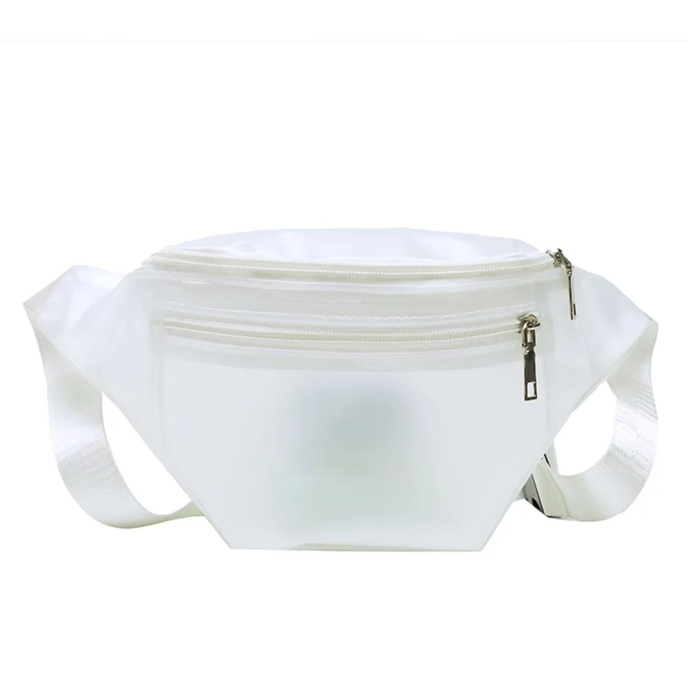 TBOLINE Women Waist Fanny Pack Transparent Jelly Messenger Bag Chest Pouch (White) | Walmart (US)