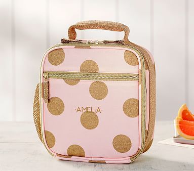 The Emily & Meritt Gold Dots Lunch Box | Pottery Barn Kids