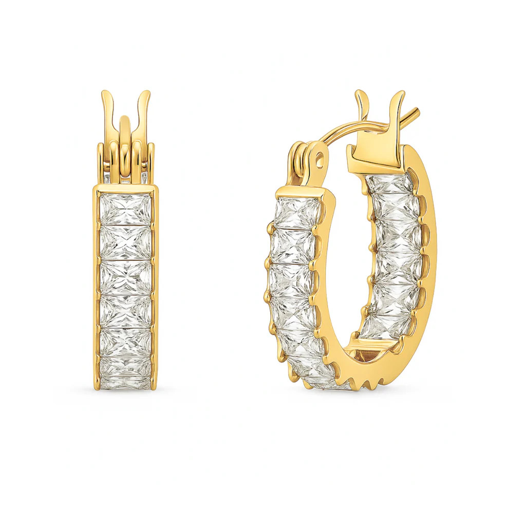 Lyndsay Huggie Hoop Earring | Ellie Vail Jewelry