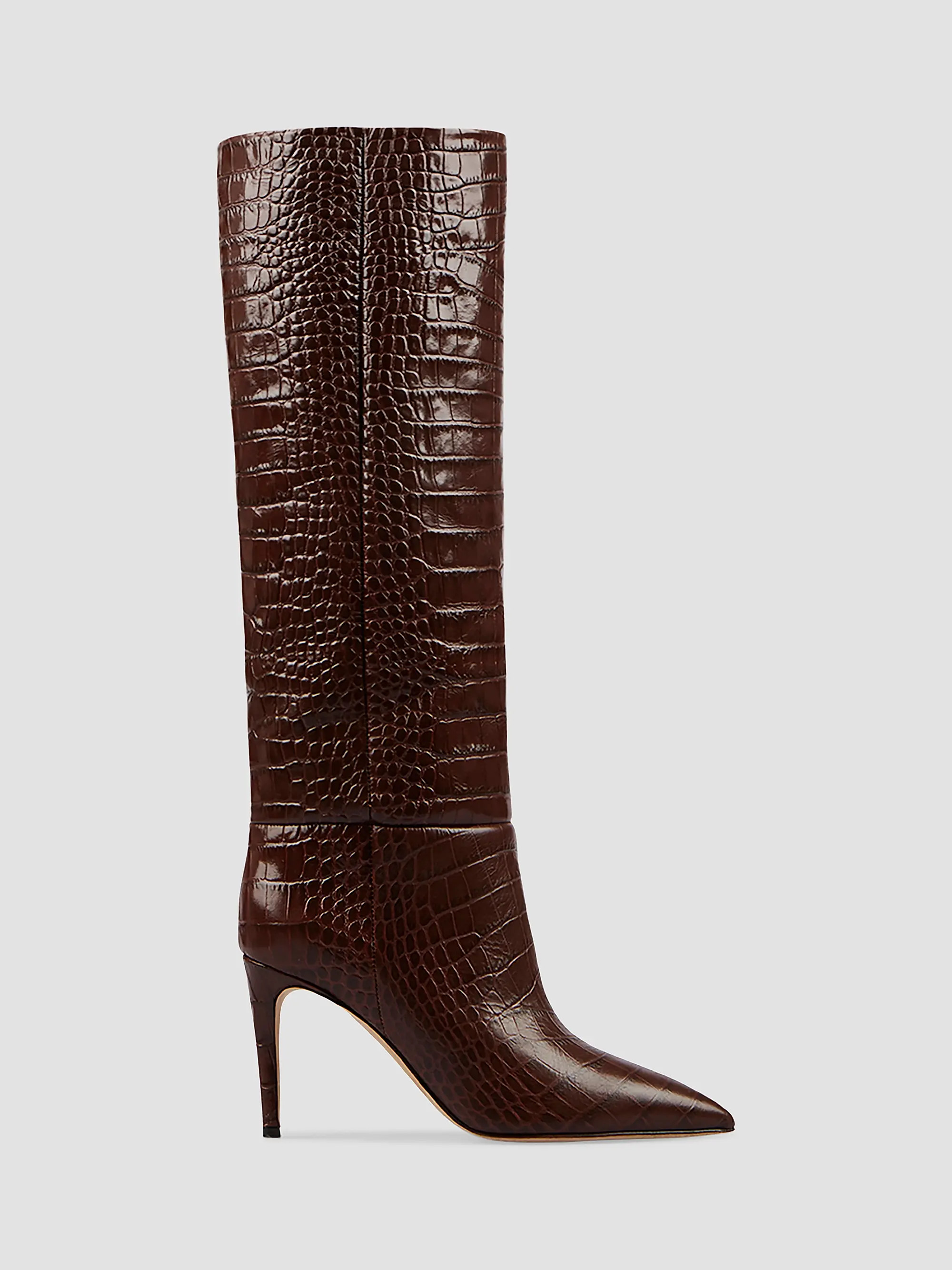 Paris Texas Croc-Effect Leather Stiletto Boots | Saks Fifth Avenue | Saks Fifth Avenue
