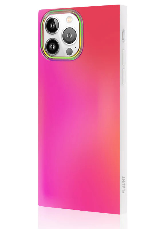 SQUARE® Pink Iridescent Satin iPhone Case | FLAUNT