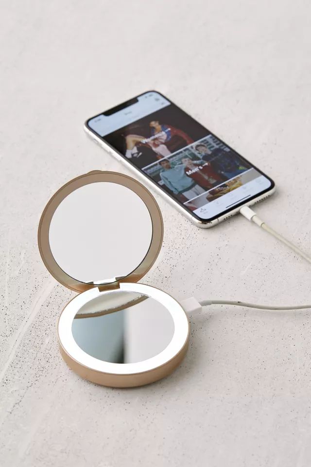 Tech Candy Glow Up Compact Mirror Power Bank | Urban Outfitters (US and RoW)