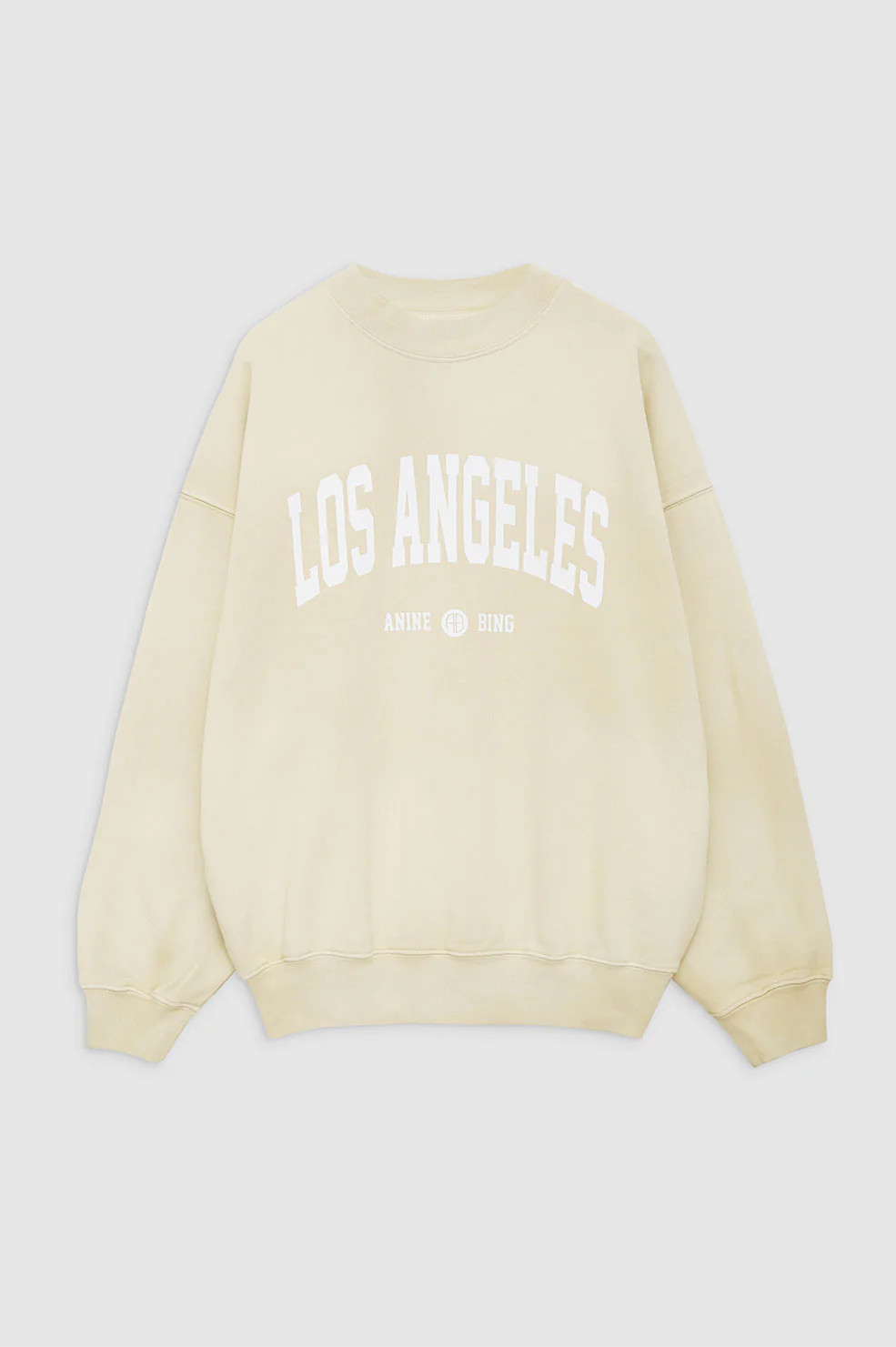 Jaci Sweatshirt University Los Angeles - Washed Faded Yellow | Anine Bing