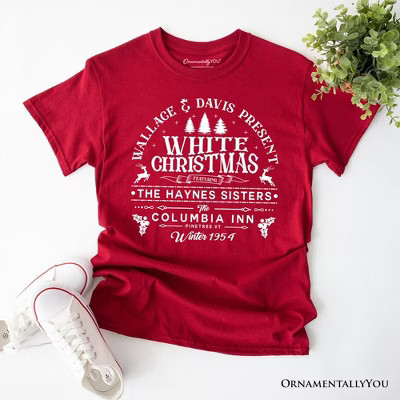White Christmas Movie Vintage T-Shirt, Haynes Sisters Wallace & Davis 1954 Holiday Tee Cardinal XS | Target