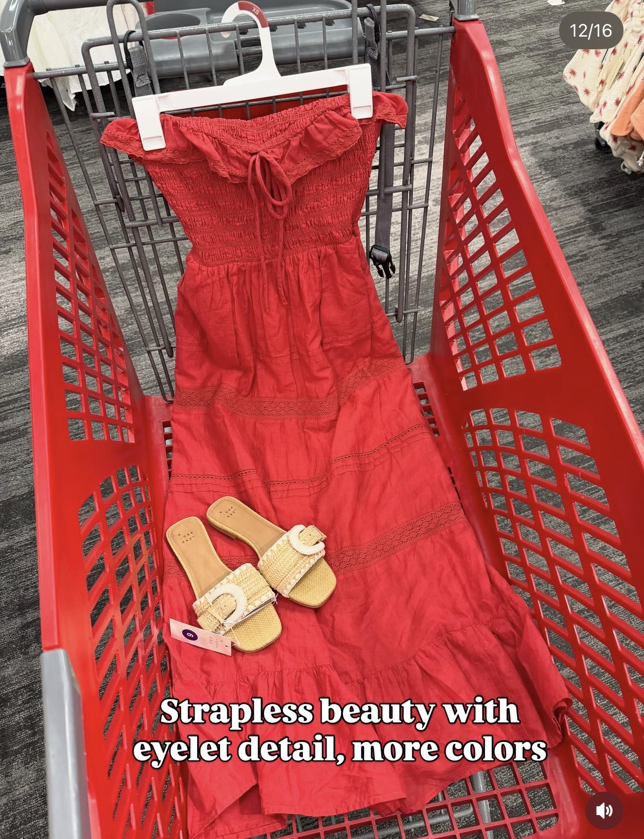Strapless cotton dress at Target, comes in several colors. #targetstyle