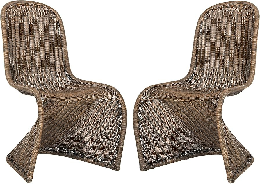 SAFAVIEH Home Collection Tana Wicker Side Chair | Amazon (US)
