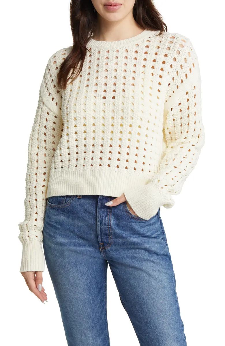 Open Edit Open Stitch Crewneck Sweater | Nordstrom | Nordstrom