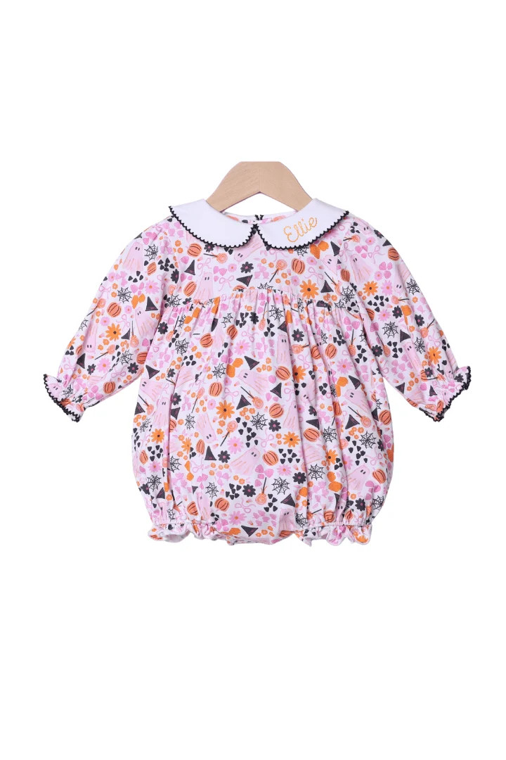Sweet and Spooky Peter Pan Collar Knit Bubble | The Smocked Flamingo