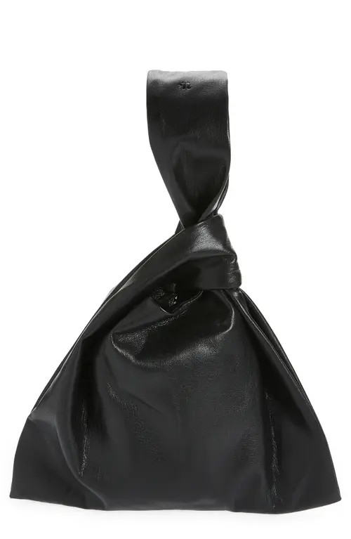 Nanushka Jen Vegan Leather Top Handle Bag in Black at Nordstrom | Nordstrom