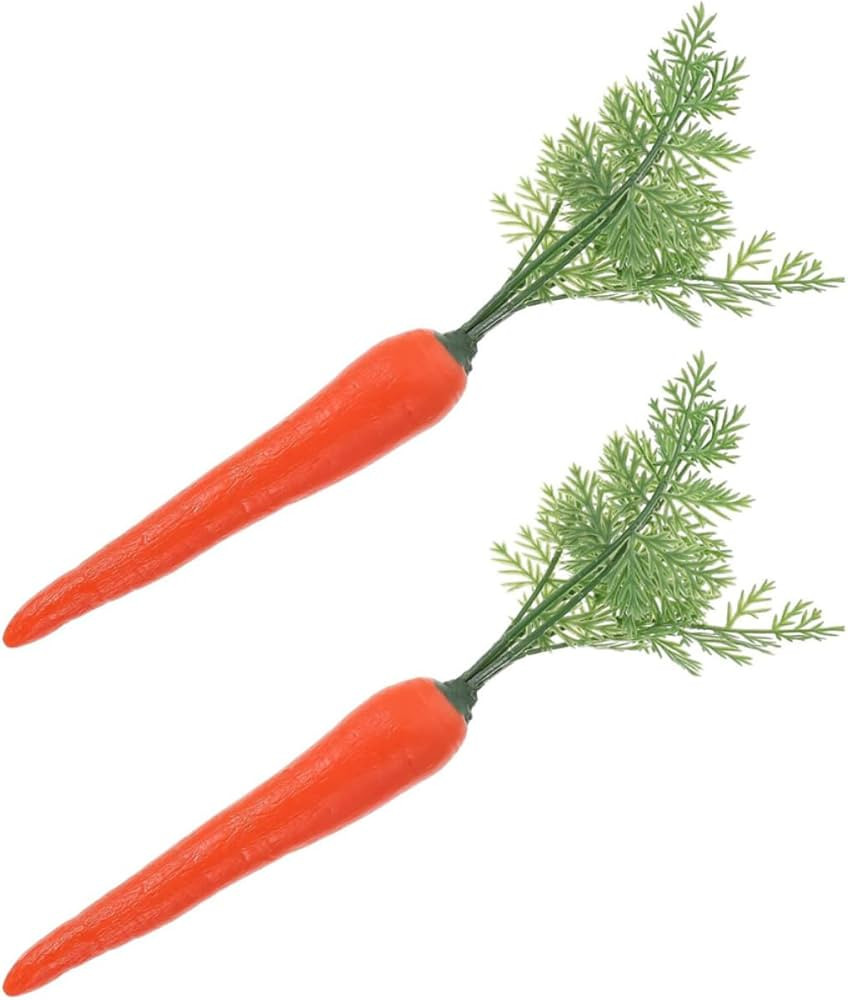 Ciieeo 2pcs Artificial Carrots Realistic False Carrot Easter Party Decoration Easter Carrot Decor... | Amazon (US)