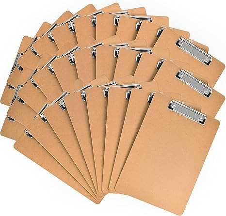 Happyhapi Clipboards 28 Pack Hardboard Office Clipboards Bulk, Clip Boards Standard A4 Letter Siz... | Amazon (US)