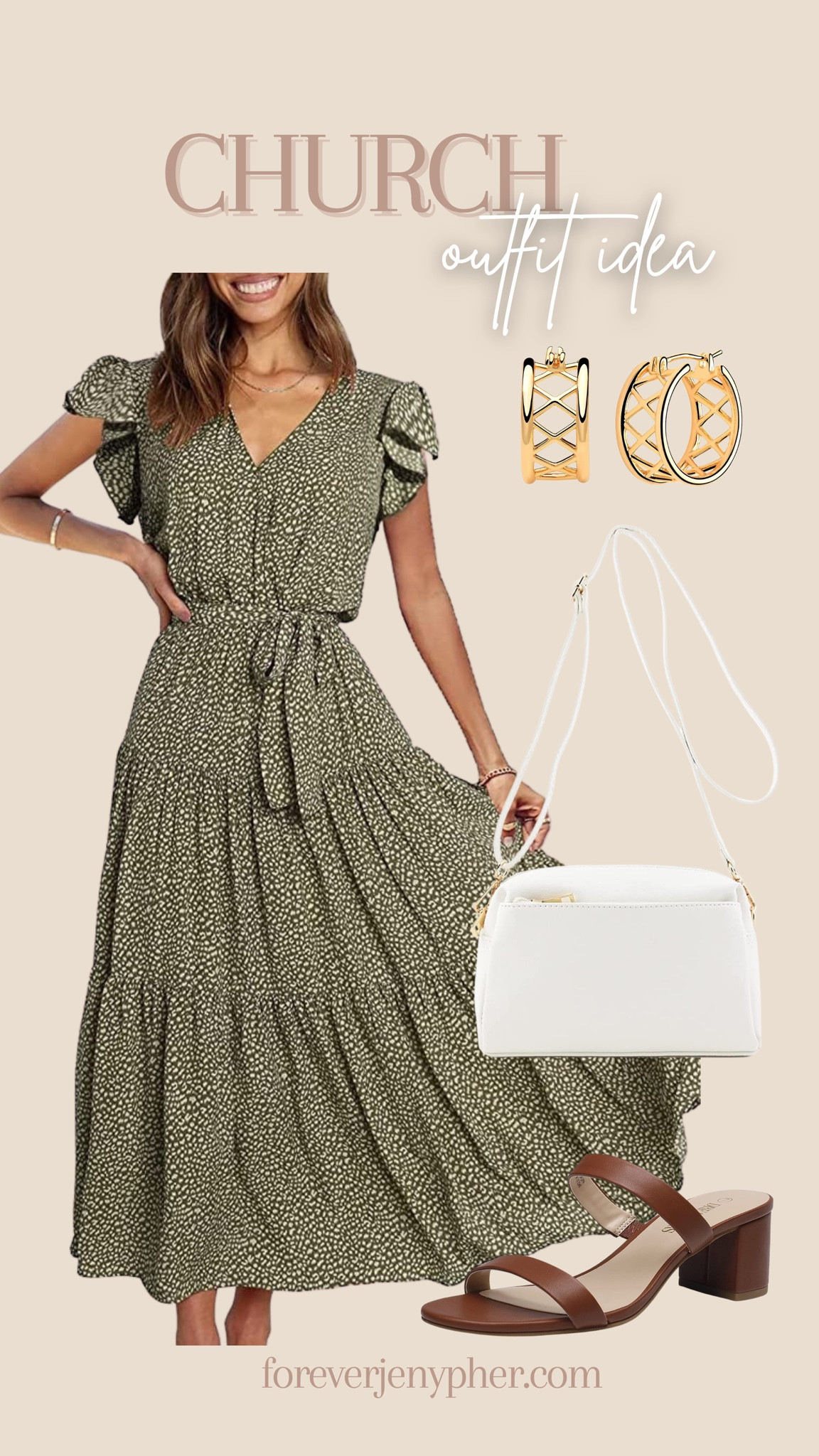 Church outfit idea

Midi dress, spring dress, heels, Crossbody purse, gold hoop, earrings

#LTKSeasonal #LTKstyletip #LTKfit