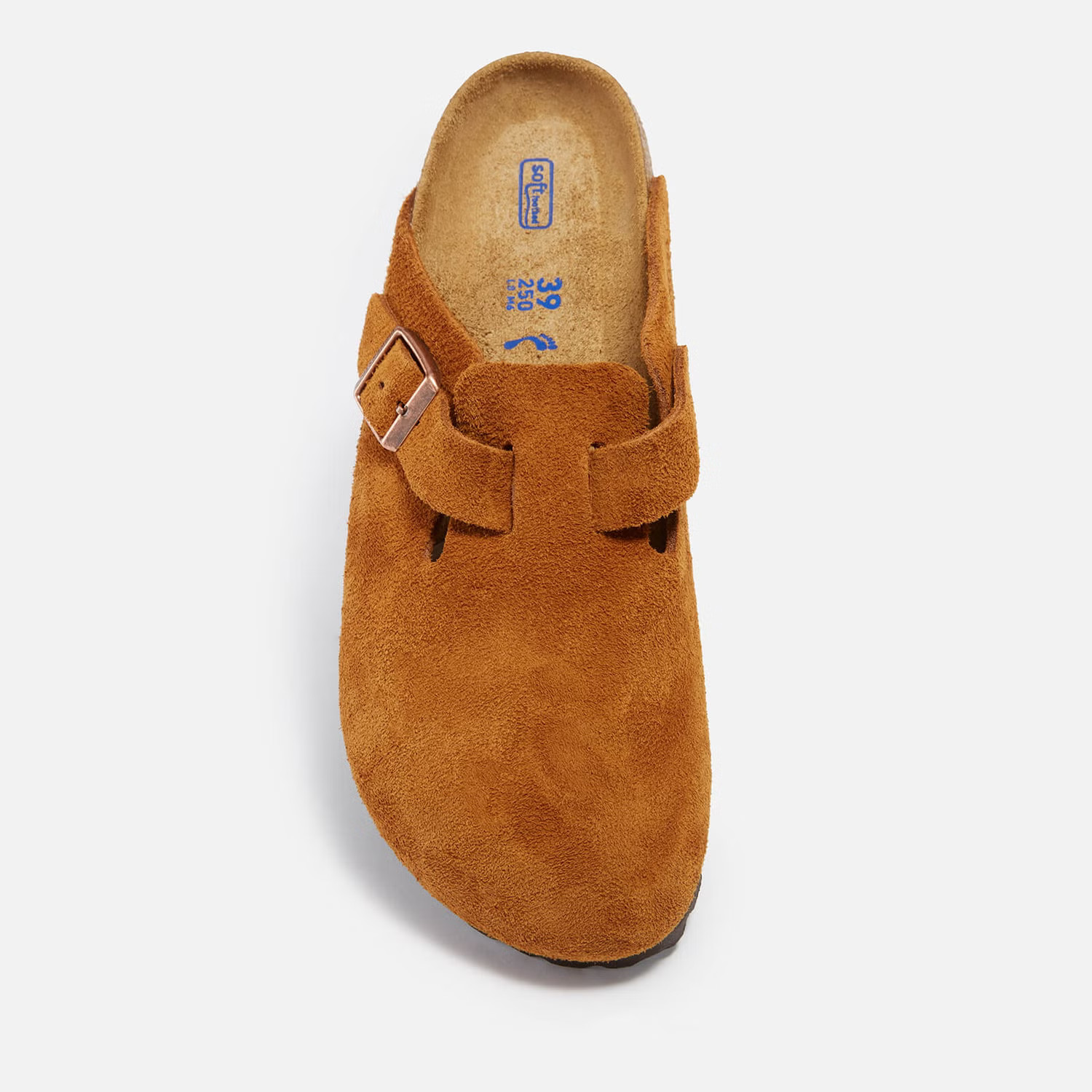 Birkenstock Boston Slim Fit Leather Suede Mules | Coggles (Global)