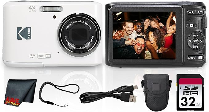 Kodak PIXPRO FZ45 Digital Camera (White) | 16MP Sensor, 4X Optical Zoom, 27mm Wide-Angle Lens & F... | Amazon (US)