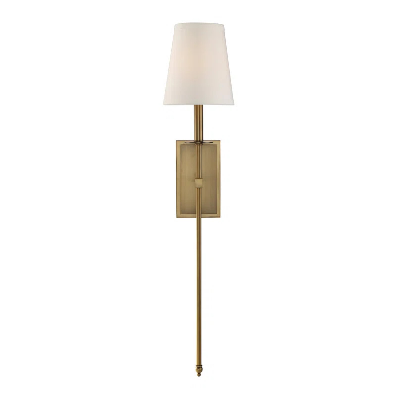 Jillian 1 - Light Dimmable Warm Brass Wallchiere | Wayfair North America
