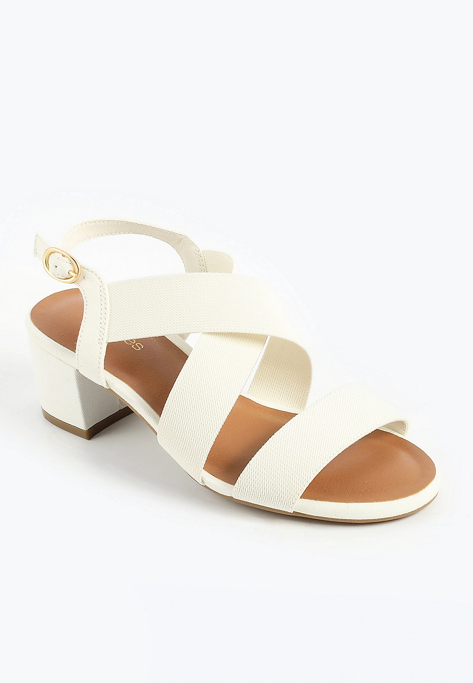 SuperCush Canvas Elastic Block Heel | Maurices