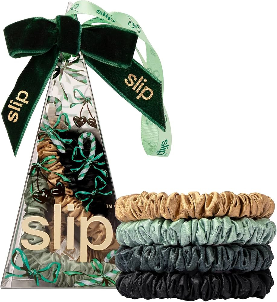 slip Skinny Scrunchies in Sweetie Pie Ornament Packaging: Anti-Crease, Anti-Breakage Slipsilk™ ... | Amazon (US)