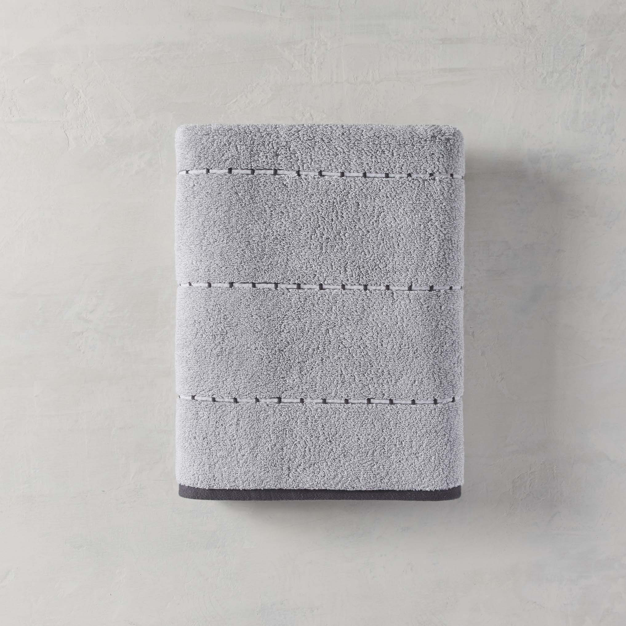 Soft Silver Bath Towel, Caldwell Stripe, Better Homes & Gardens Towel Collection | Walmart (US)