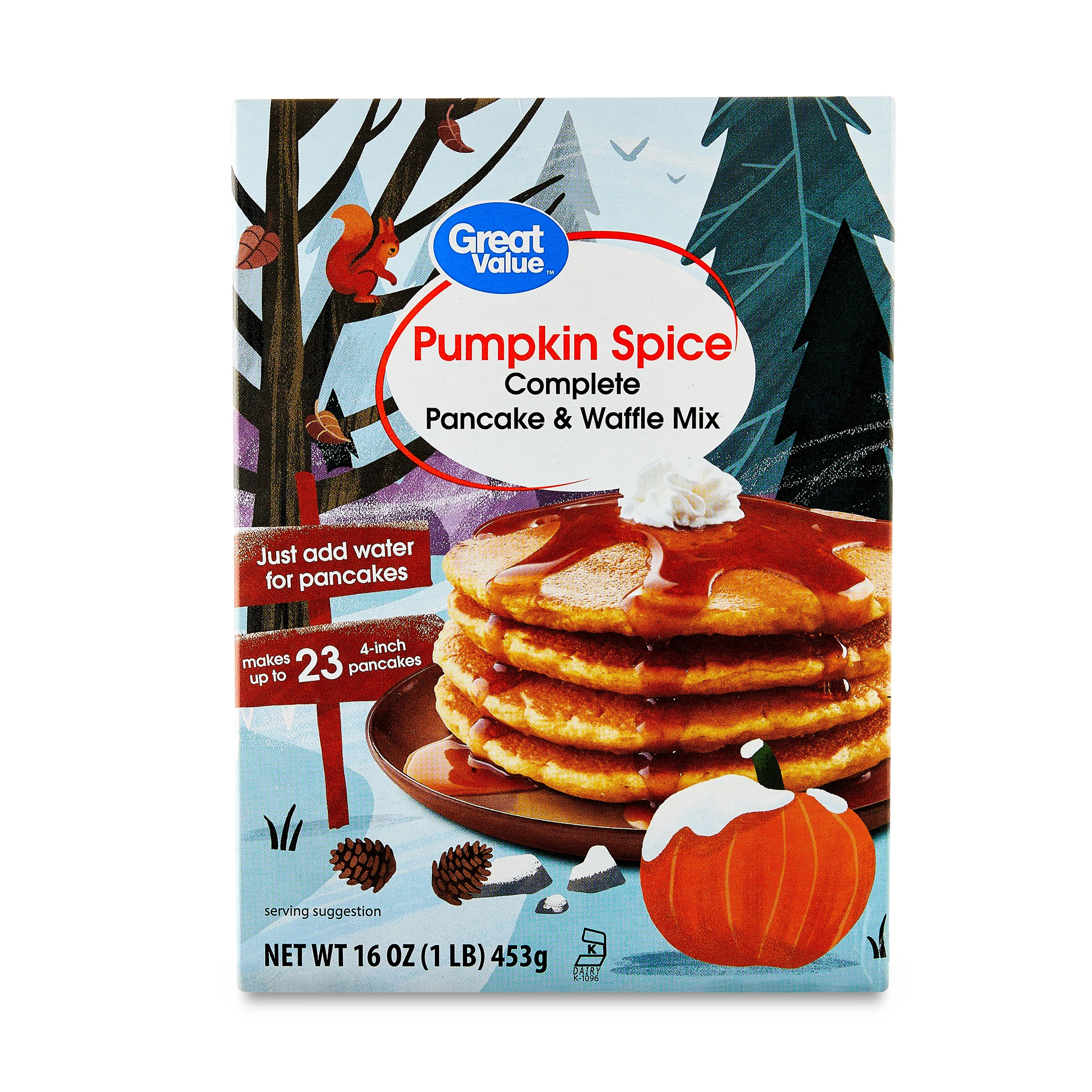 Great Value Pumpkin Spice Pancake & Waffle Mix, 16 oz Box | Walmart (US)