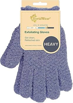 Evridwear Exfoliating Dual Texture Bath Gloves for Shower, Spa, Massage and Body Scrubs, Dead Ski... | Amazon (US)
