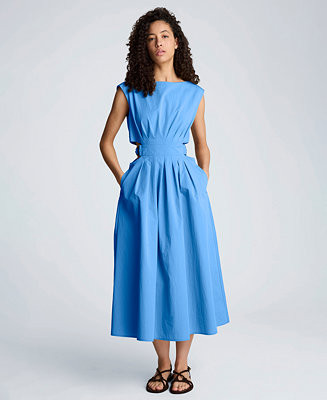 Women's Sleeveless Boat Neck Midi Dress | Macy's