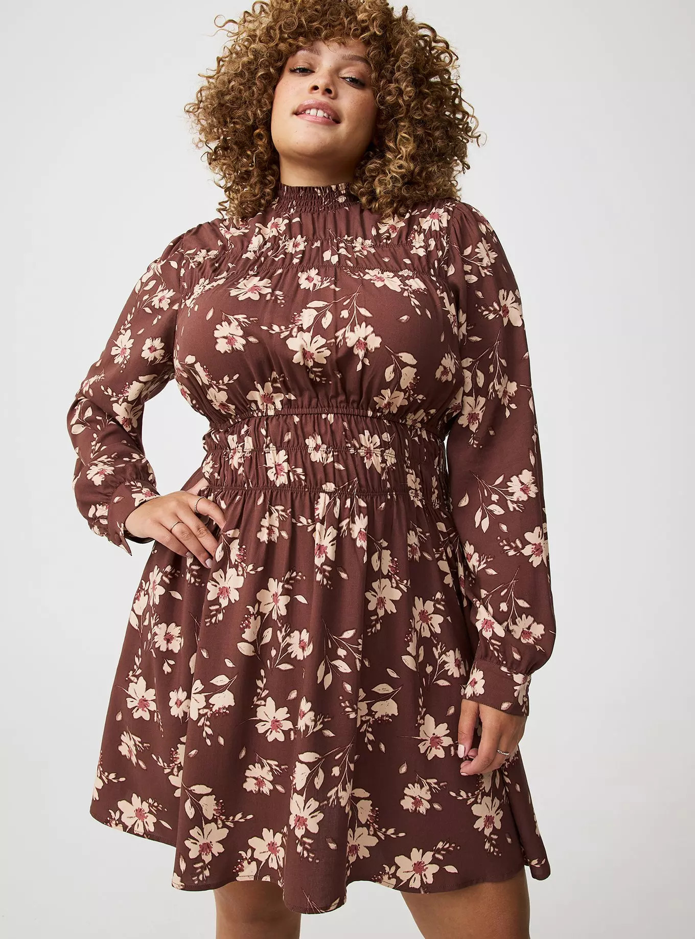 Smocked Ruched Mini Dress | Torrid (US & Canada)