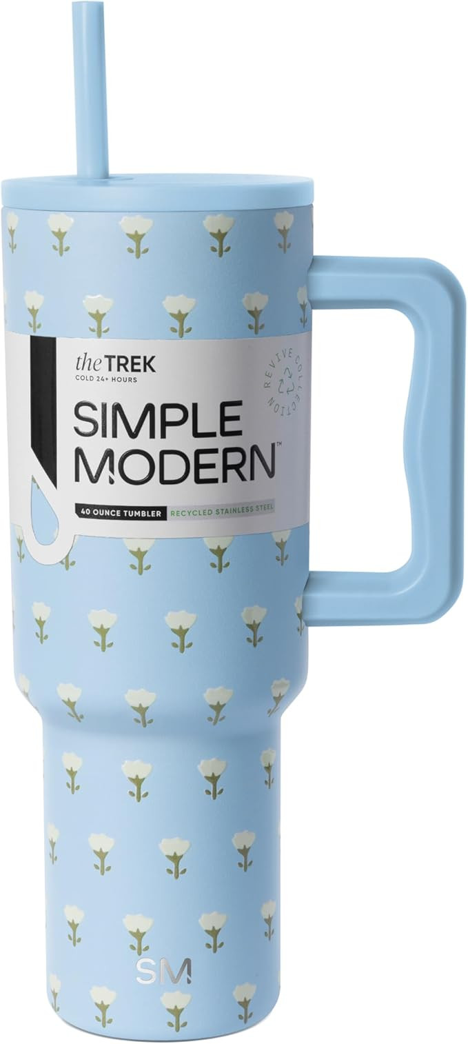Simple Modern 40 oz Trek Tumbler with Handle and Straw Lid | Cup Holder Friendly Insulated Stainl... | Amazon (US)
