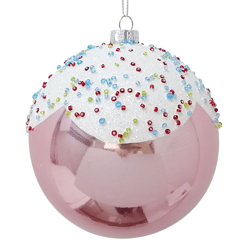 Mrs. Claus' Bakery Shatterproof Pink Ice Cream Ornament, 5" | At Home