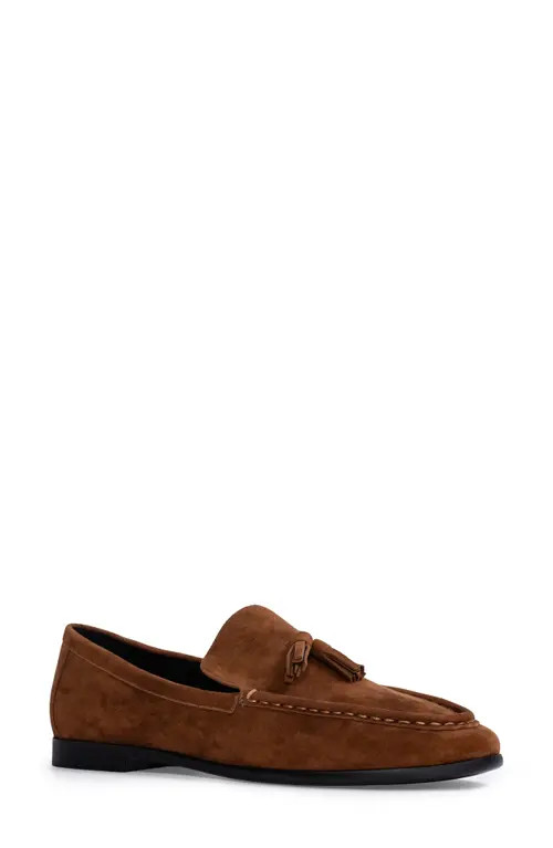BLACK SUEDE STUDIO Finn Tassel Loafer in Tobacco Suede at Nordstrom, Size 12Us | Nordstrom