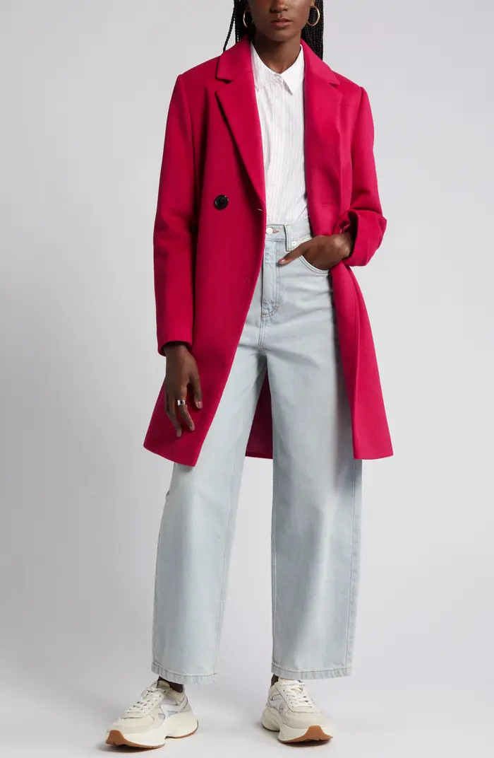 Double Breasted Wool Blend Coat | Nordstrom