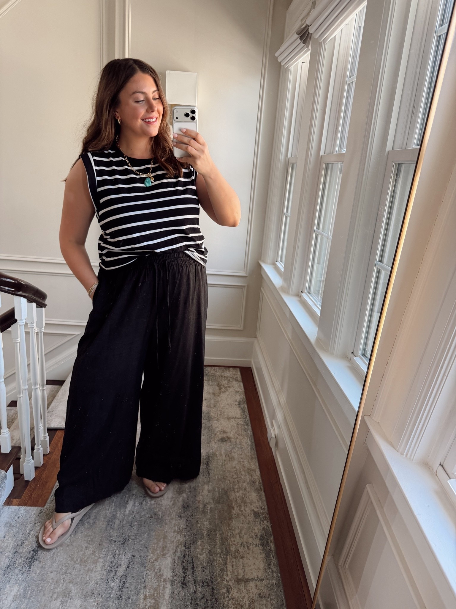 Summer outfit - work from home outfit - weekend outfit - mom outfit - wearing size XXL in top & 16 in pants. Sharing similar style pants!

#LTKootd #LTKmomlife #LTKMidsize