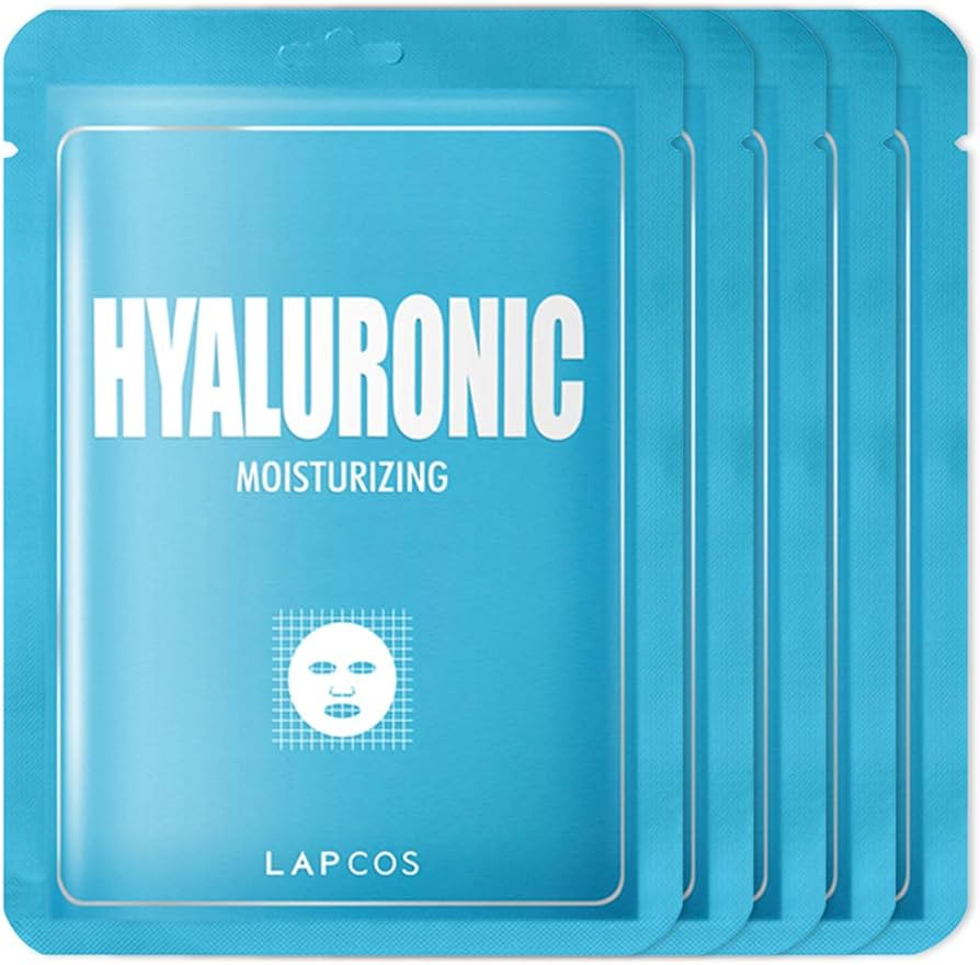 LAPCOS Hyaluronic Acid Sheet Mask, Daily Hydrating Face Mask, Protects & Nourishes Skin, Korean B... | Amazon (US)
