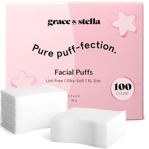 grace & stella Face Pads for Toner, Essence, and DIY Mask (100 Count) - Soft, Lint-Free Makeup Remover Pads - Durable Facial Pad for Skincare - Vegan, Cruelty-Free | Amazon (US)