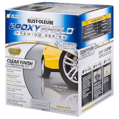 Rust-Oleum EpoxyShield 2-part Clear High-gloss Garage Floor Epoxy Kit (90-oz) Lowes.com | Lowe's