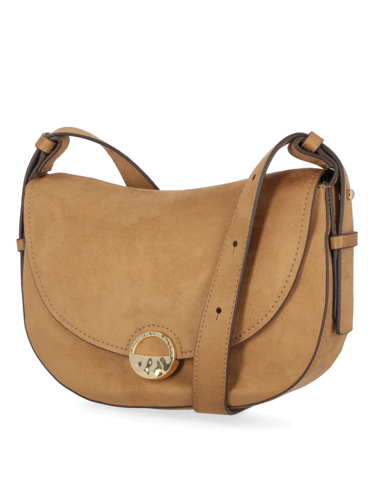 Scenario Women's Faux Suede Crossbody Handbag, Brown Spaniel | Walmart (US)