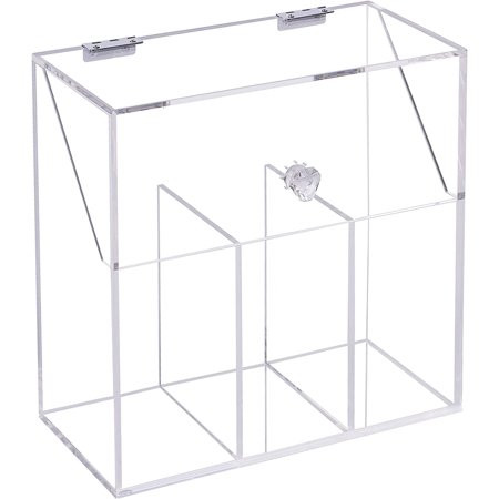 Covered Makeup Brush Holder with Dustproof Lid Large Capacity Acrylic Clear Cosmetic Brush Storage O | Walmart (US)