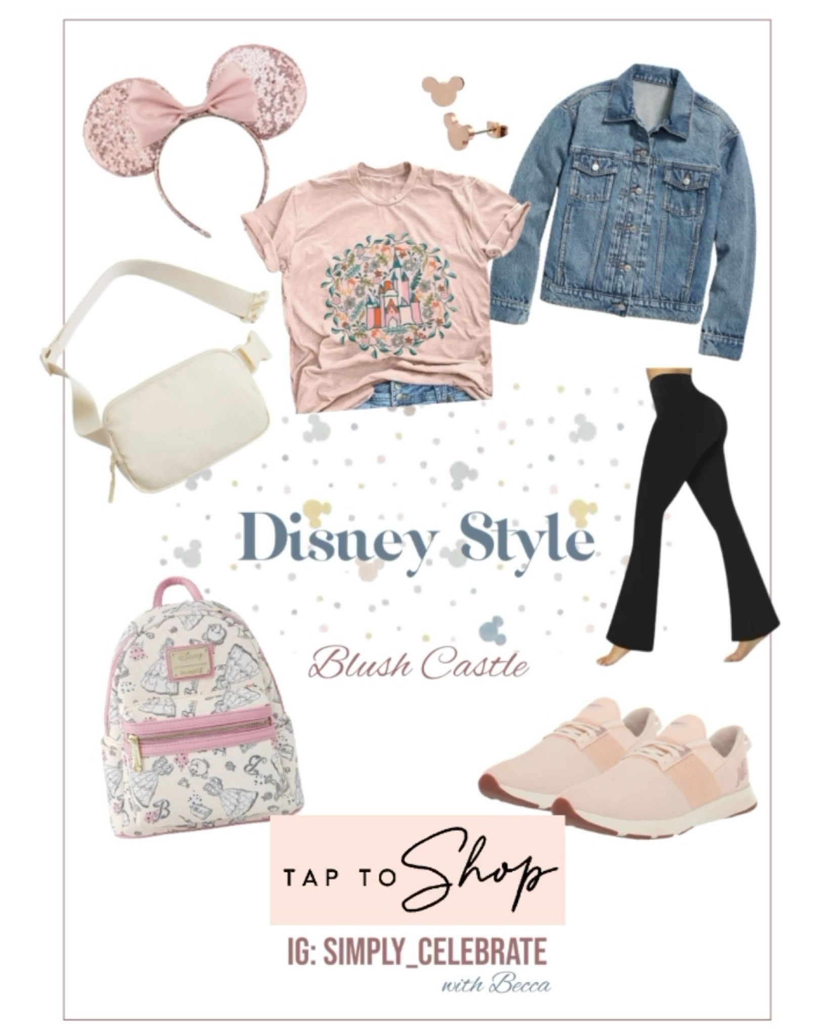 Cutest and comfiest Disney day outfit! Perfect for Disneyland or Magic Kingdom. 
And these are the MOST COMFORTABLE pants - I almost wished I’d bought 3 pairs for all our park days. 
All on Amazon except the denim jacket. 

Don’t miss my mama and minnie outfits if you want to match your little girl(s) 
Happy Disney Planning! 🏰

#LTKitbag #LTKstyletip #LTKtravel