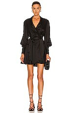 Silk Wrap Mini Dress | FWRD 